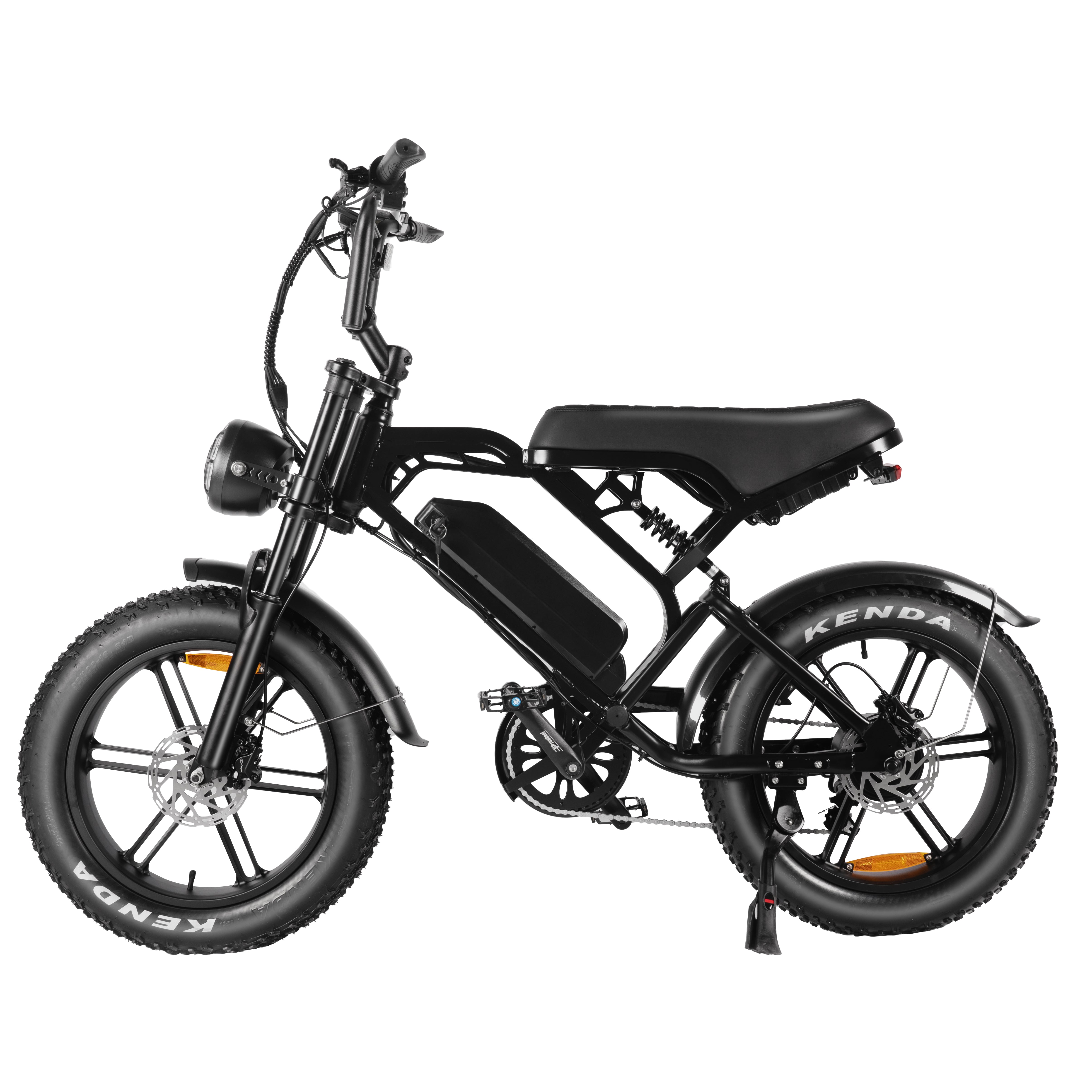 V20 Fat Tire Electric Bikes 1000W motor 48V 15.6AH battery