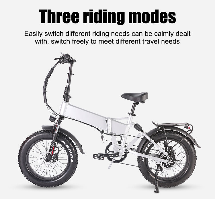 B20AX Fat Tire Folding Electric Bike 750W Motor 48V 13Ah Battery